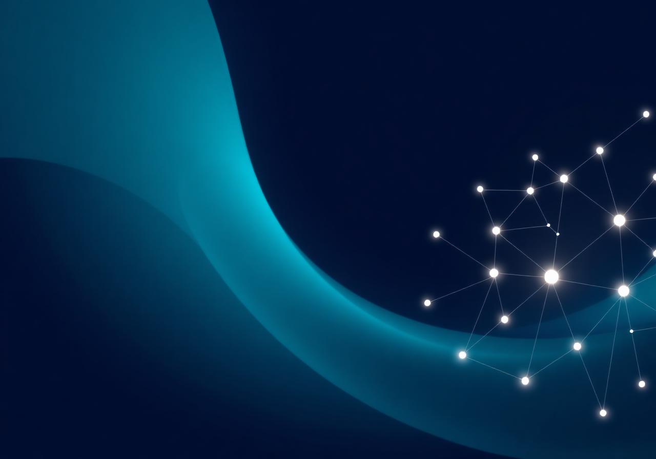 Abstract network of connected nodes representing AI agents